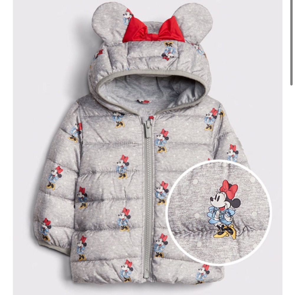 Baby GAP•Minnie Mouse Puffer Jacket•Size 6-12M